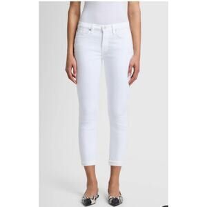 NWT 7 For All Mankind Size 32 Seven Josefina Crop Boyfriend Jeans in White